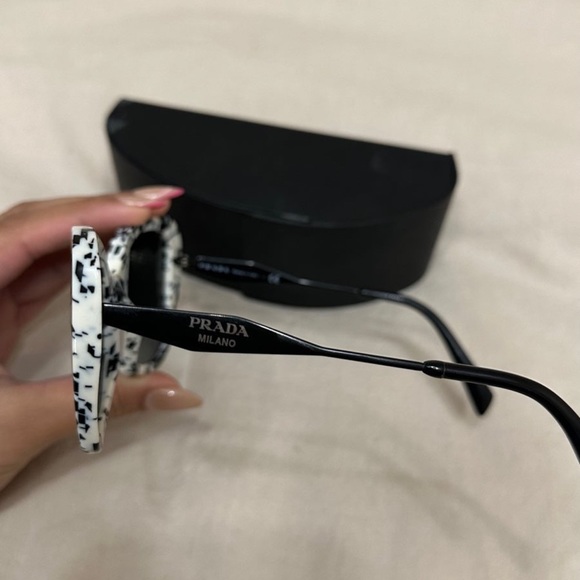 Prada Black and White Sunglasses - Picture 6 of 7